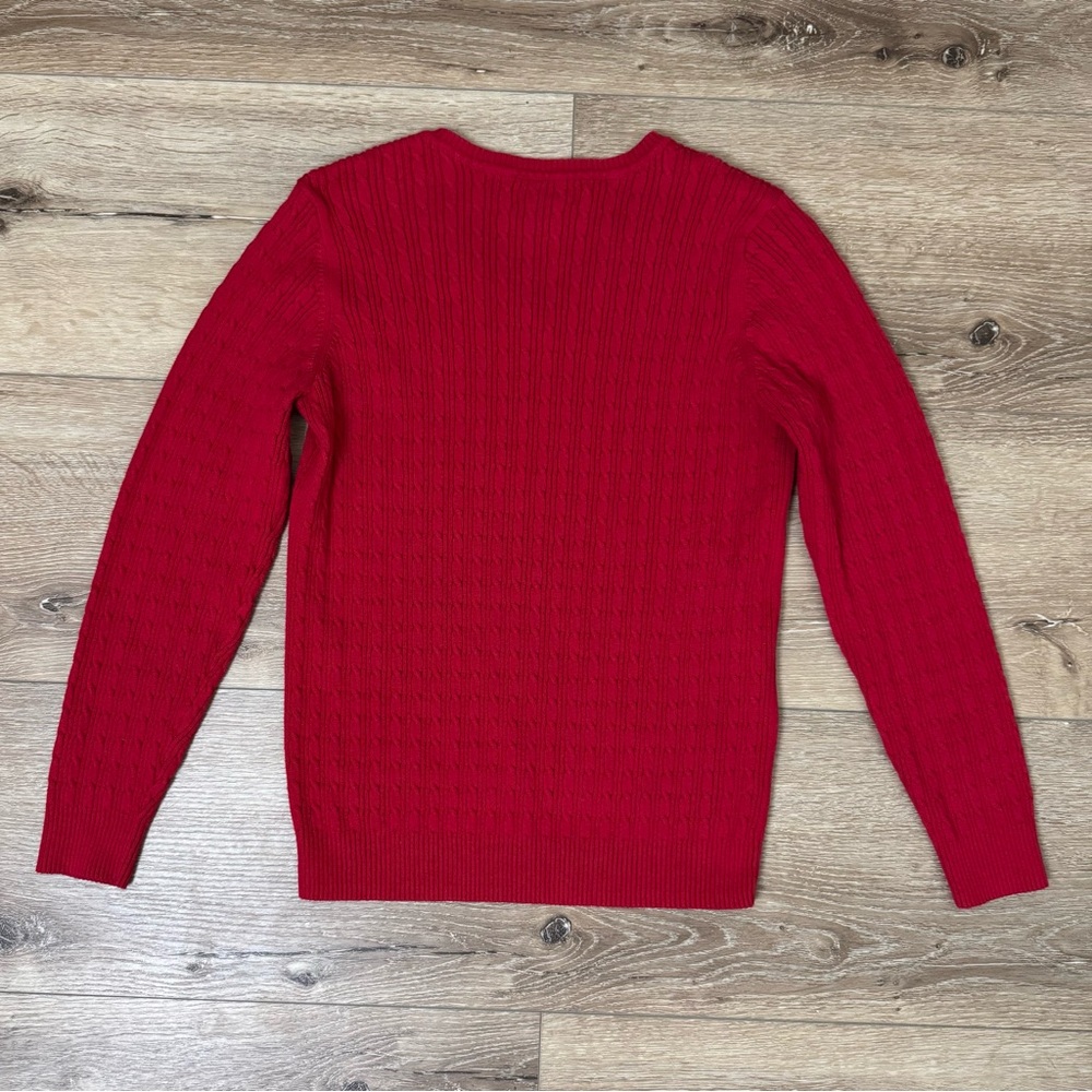 Like New KAREN SCOTT Red V Neck Sweater Size Medium - Picture 6 of 11
